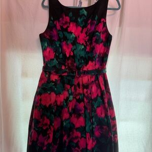 Eliza J Pink and Black Floral Dress
